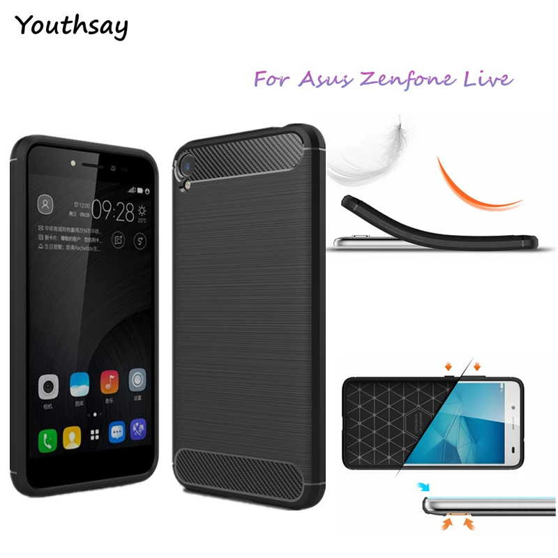 Youthsay чехлы для Asus Zenfone Live чехол из ТПУ и углеродного волокна телефона ZB501KL| |