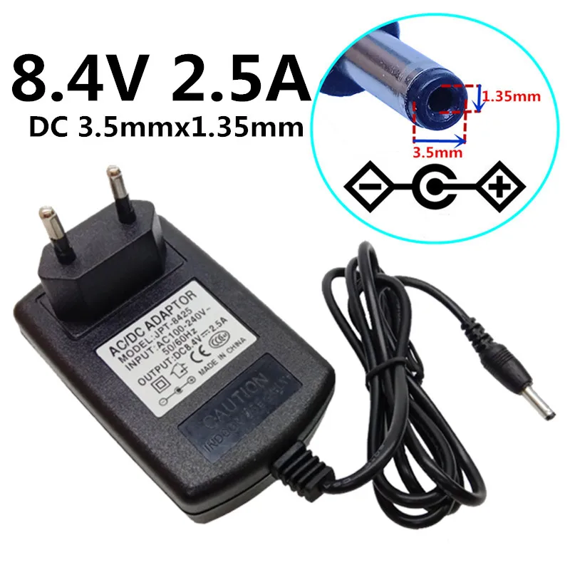 Универсальный EU US UK AU штекер 8 4 V 2.5A 100 240V AC/DC адаптер питания переменного тока 2500mA