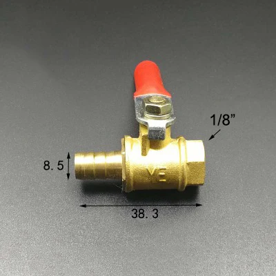 Латунный шаровой кран для шланга 8 мм 1/8 дюйма с внутренней резьбой BSP |
