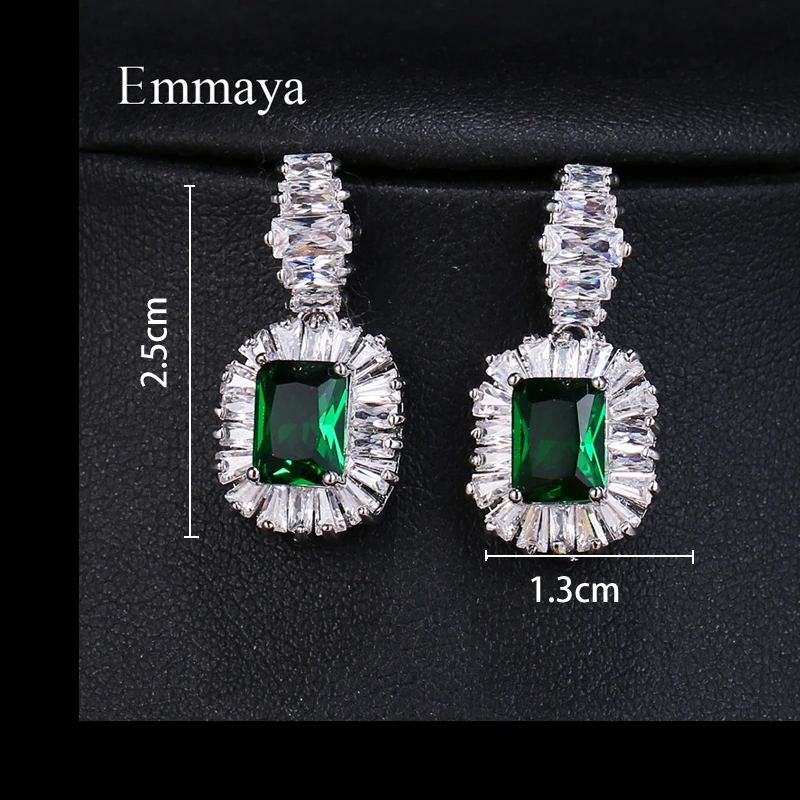 Роскошные ювелирные изделия EMMAYA из фианита 4 цвета большие сверкающие серьги с