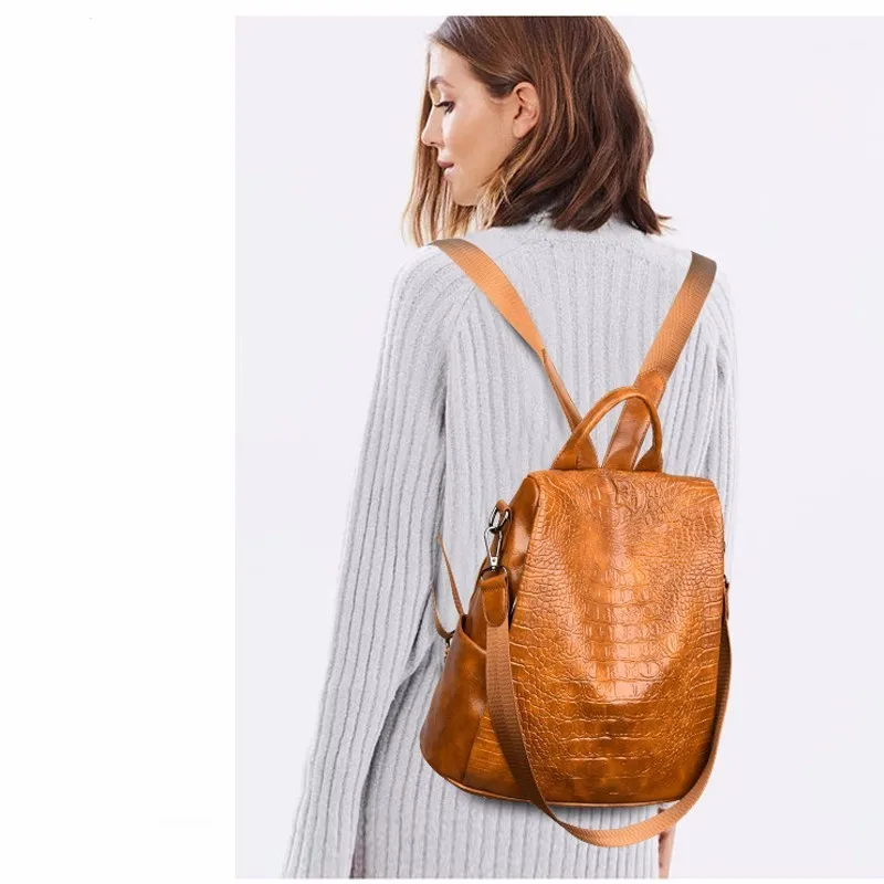 2019 женские рюкзаки из кожи аллигатора для девочек женский рюкзак