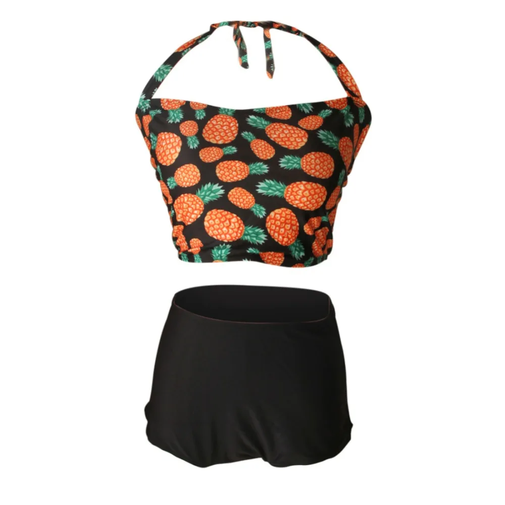 Женский комфортный купальник в стиле ретро купальный костюм без косточек из двух