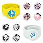 Русалки с фокусным расстоянием 25 мм нержавеющая диффузор для эфирных масел, браслет для детей и взрослых Регулируемый силиконовый Браслеты Бесплатная 10 тормозные колодки