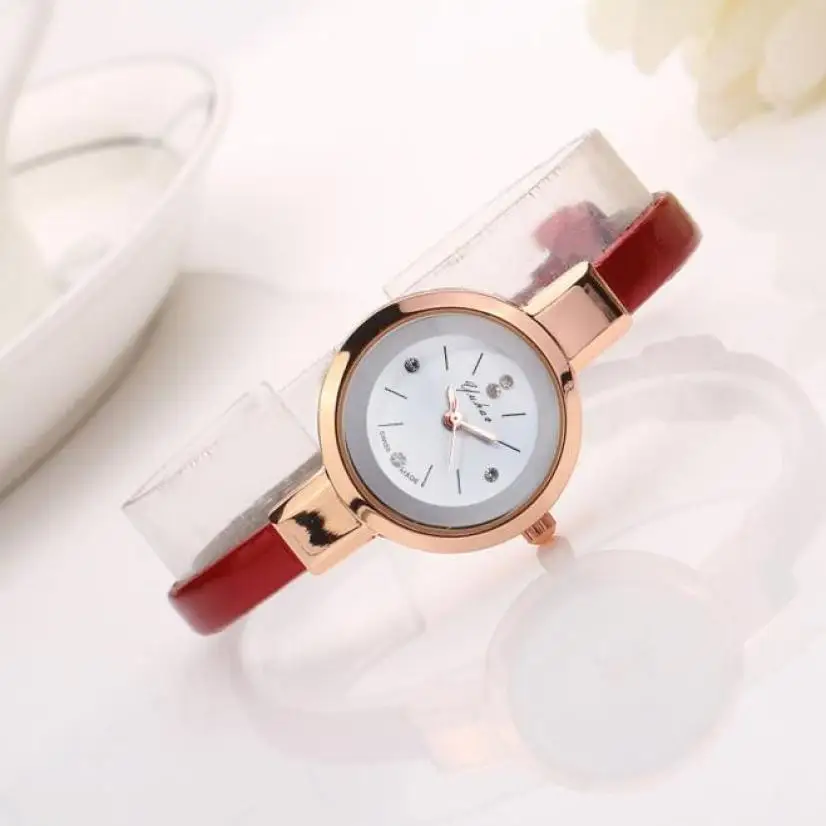 

Fashion Women Round quartz watch ladies leather watch watch fashion romantic woman watch Relogio Faminino Montre Femme #D