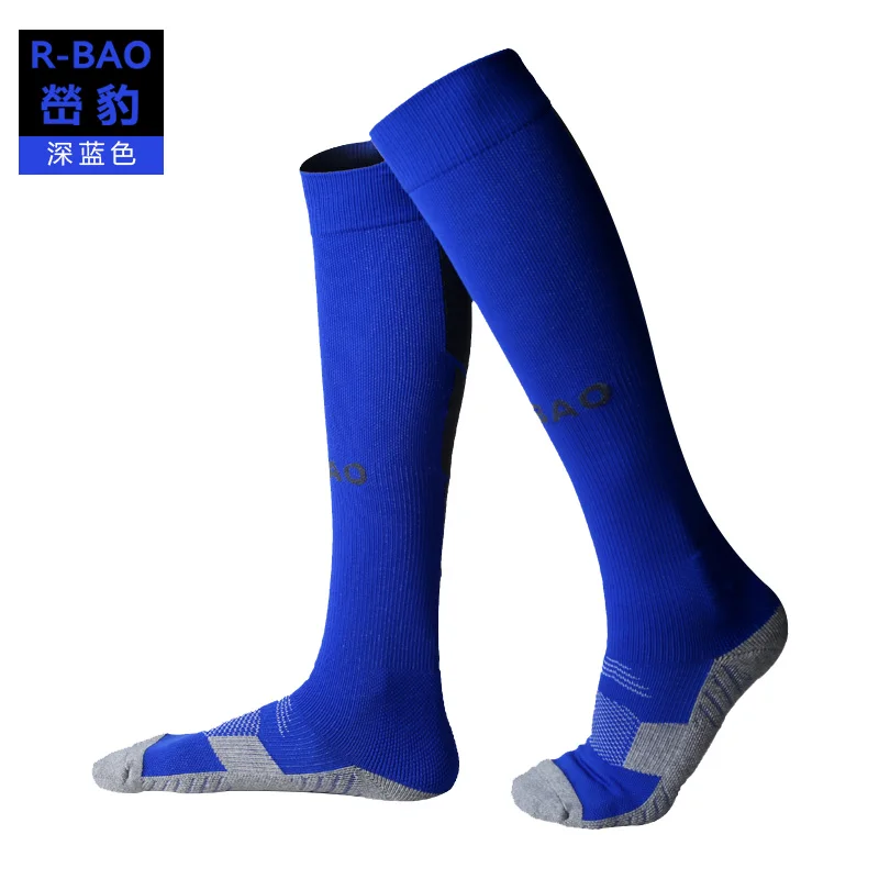 RB6603 новый стиль носки для взрослых с махровой подошвой футбольные высокого