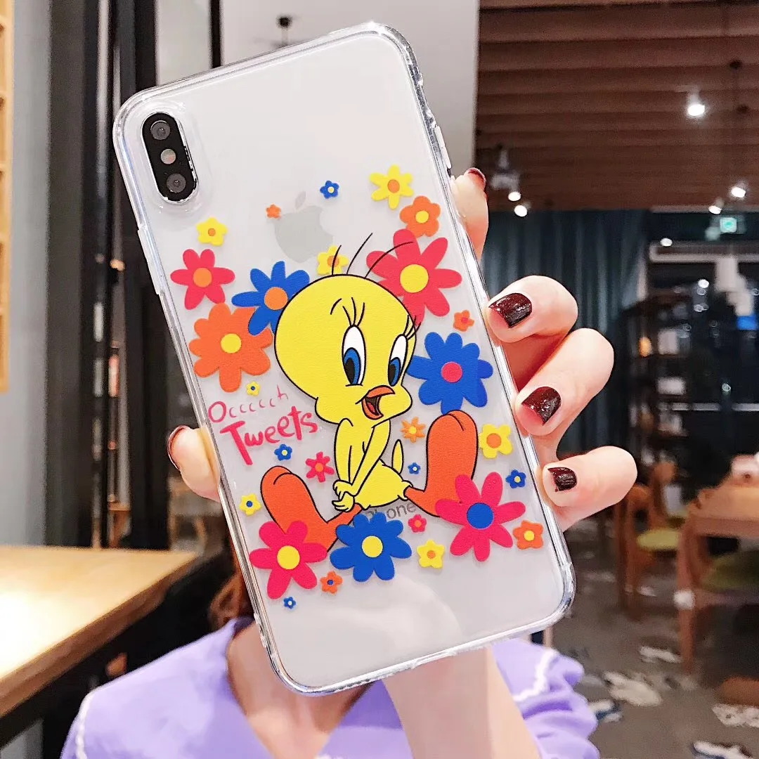Прозрачный чехол для телефона с рисунком птицы желтого цвета Apple IPhone X XS Max Xr 8 7 6 s