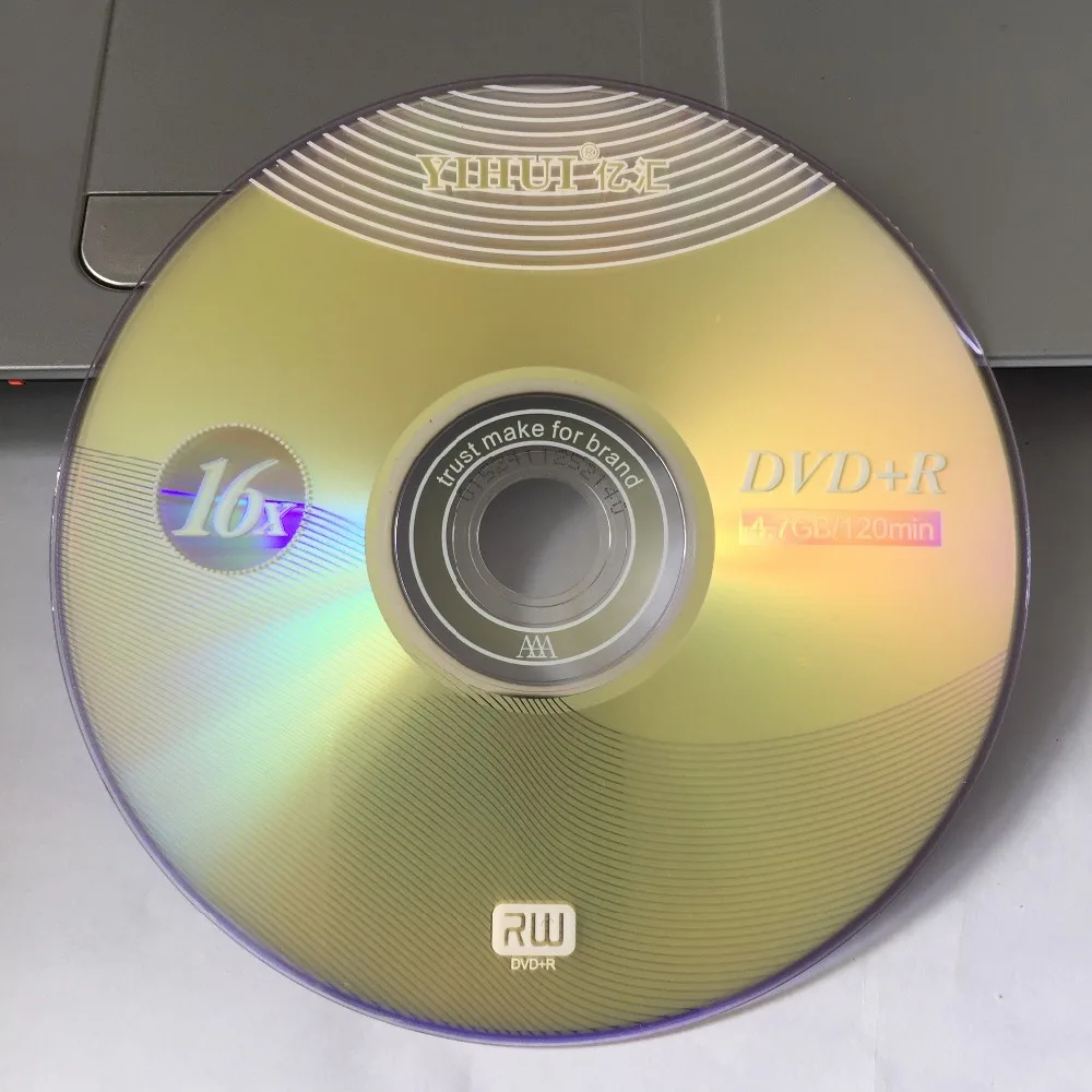 Оптовая продажа 5 дисков класса A + 4 7 ГБ чистый желтый волновой Печатный DVD R диск