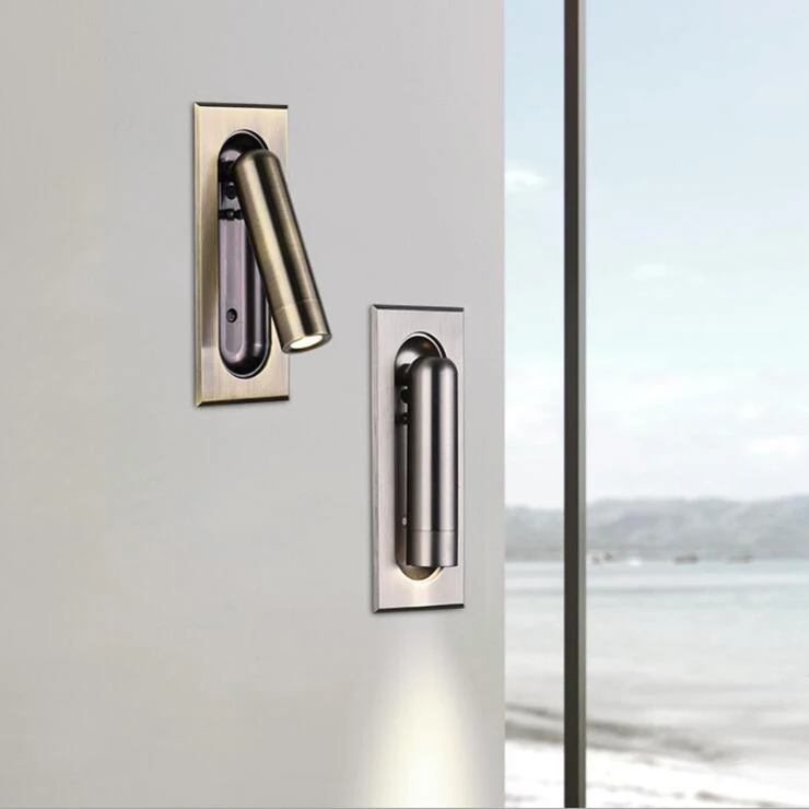 3 Вт светодиодный настенный светильник-бра регулируемый прикроватный светильник