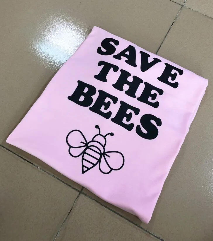 Save The Bees забавная графическая футболка с надписью хипстерская хлопковая Стильная летняя футболка с рисунком пчелы Harajuku Grunge желтая одежда Цитата Топы