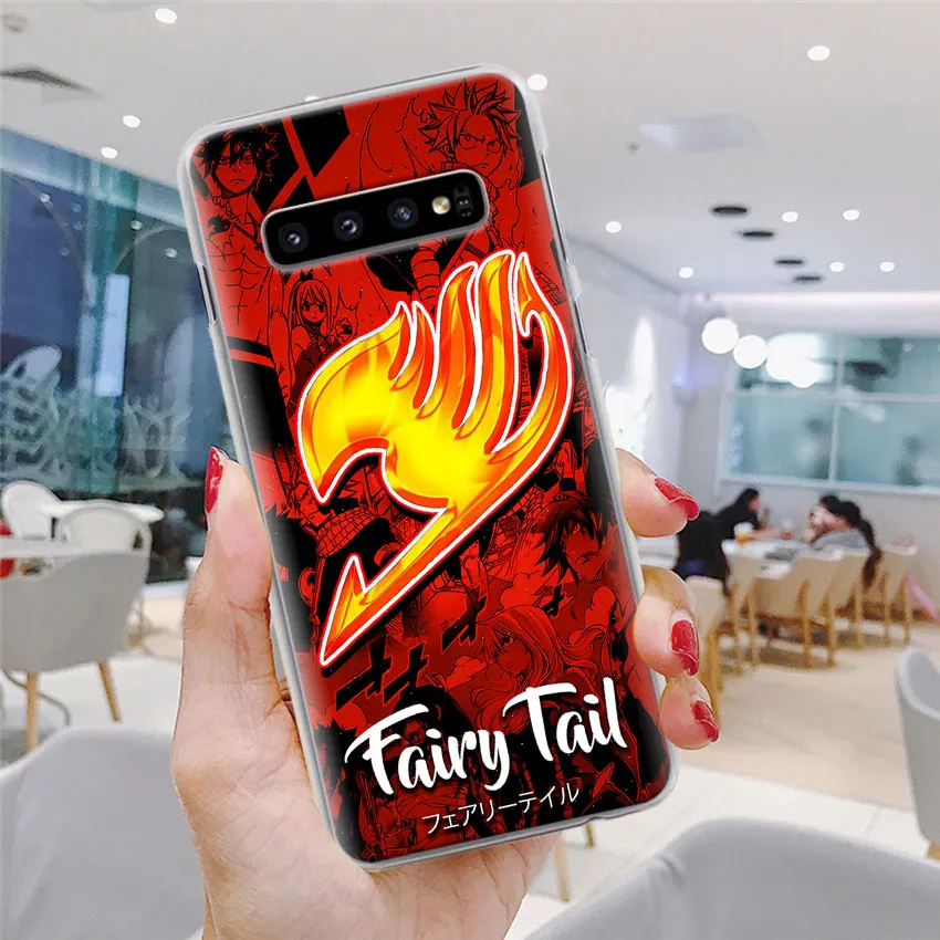 Аниме Манга Сказочный Хвост Логотип чехол для телефона для samsung Galaxy S10e S10 Plus S7 S8 S9 Plus Note 8 9 M10 M20 M30 жесткий чехол
