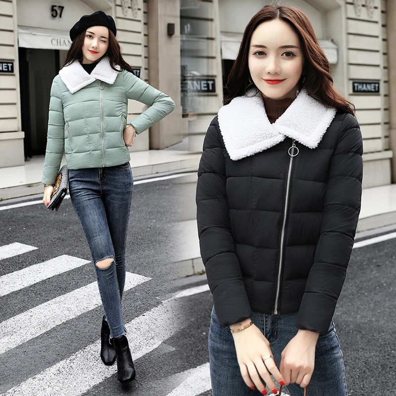 Модное женское зимнее пальто QIMAGE куртка 2018 женские короткие тонкие парки