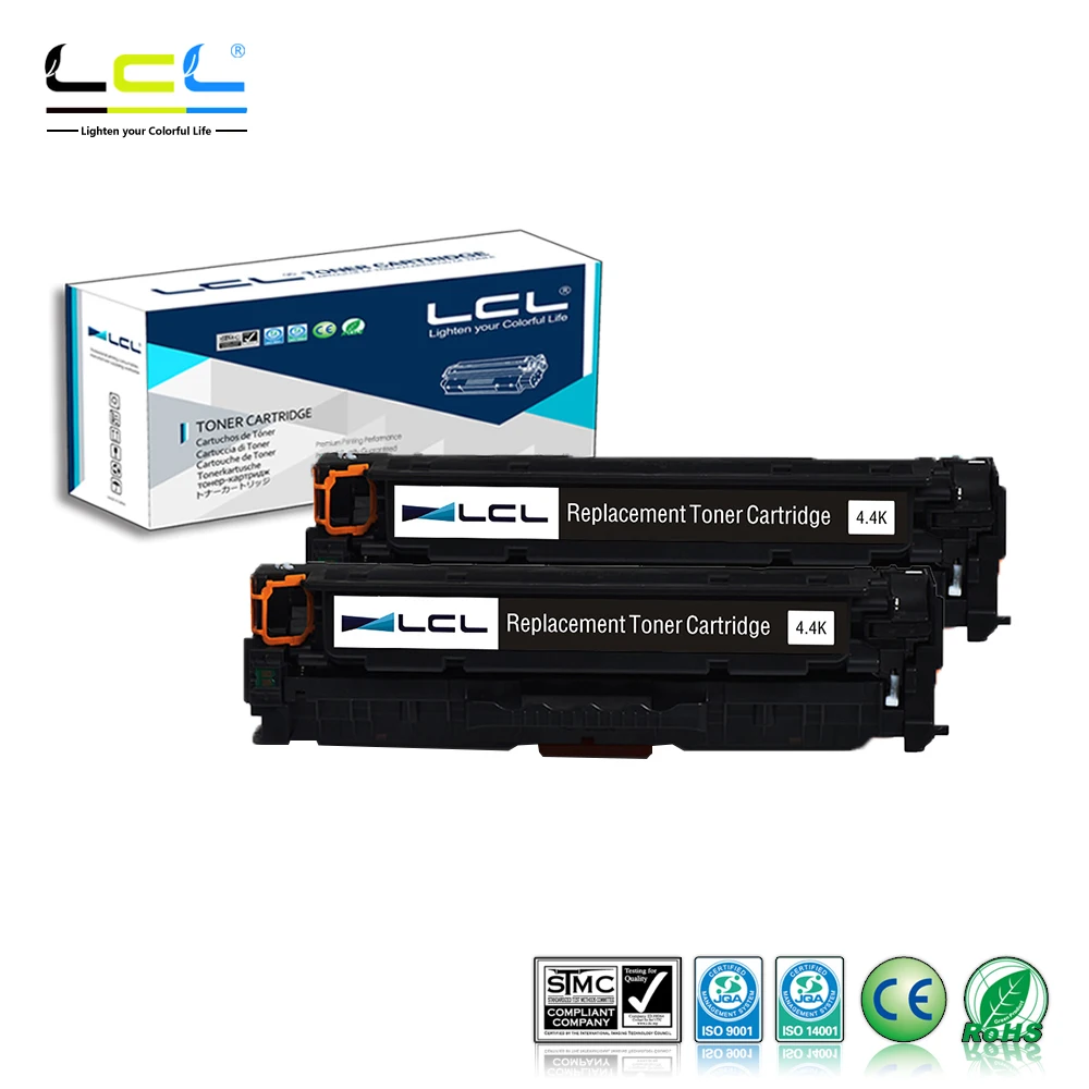 

LCL 312X 312A CF380X CF380A 4400 Pages (2-Pack Black) Toner Cartridge Compatible for HP Color LaserJet Pro M476dn MFP/M476dw MFP