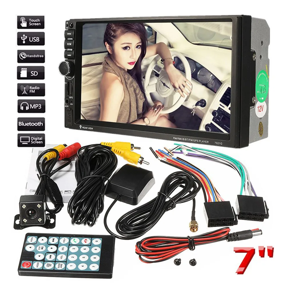7 дюймовый gps навигатор HD Dual 2 DIN автомобильный стерео MP3 плеер Bluetooth радио GPS