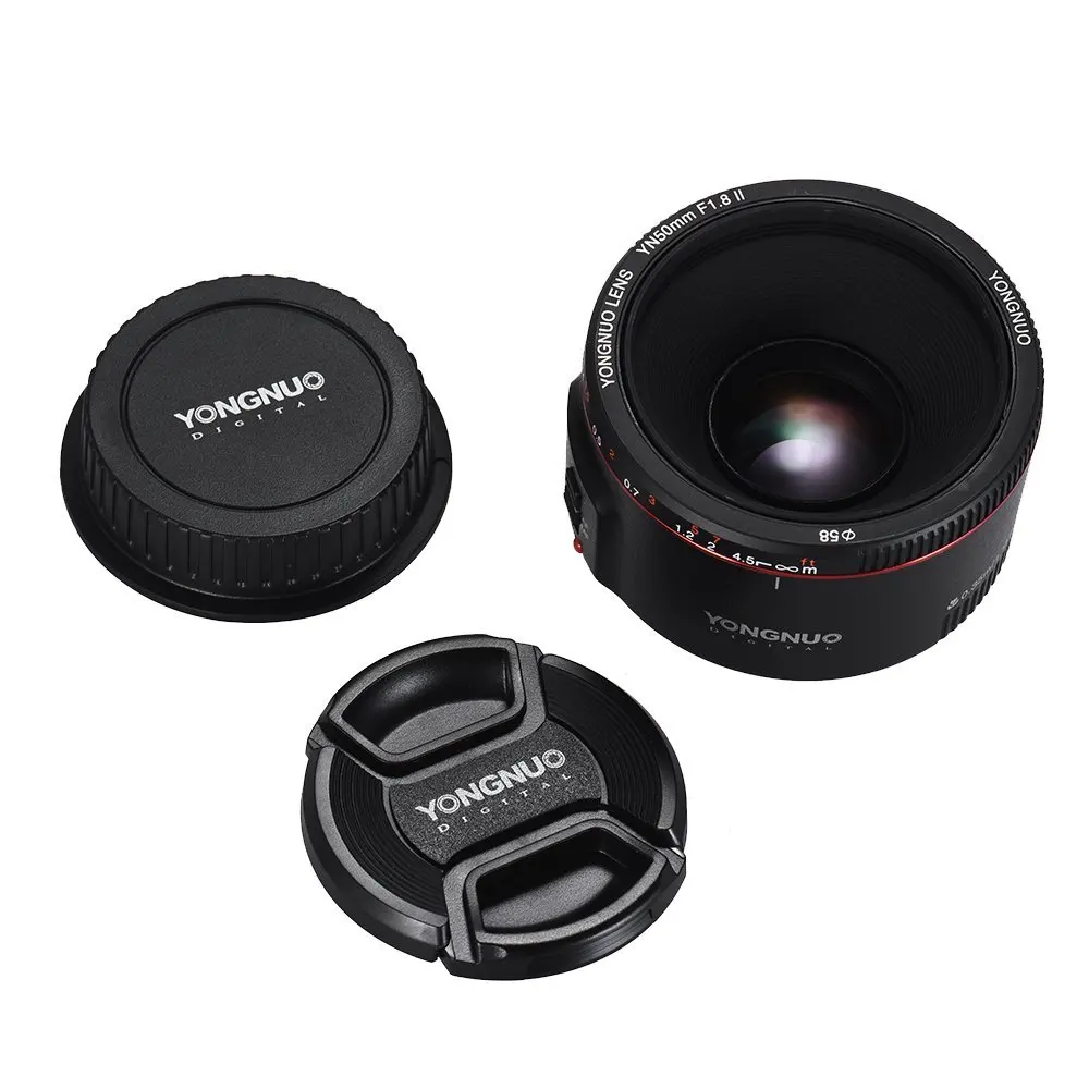 YONGNUO 50 мм YN50MM F1.8 большая апертура Автофокус Объектив EF AF/MF для Canon EOS 600D 550D 70D 700D 750D 1100D 1200D 1300D 200D