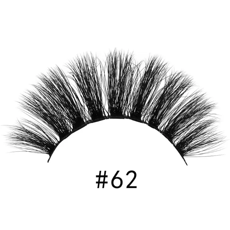 1 Pair 3D Mink Eyelashes Natural Cross Long False Black Eye Lashes Extensions Handmade Beauty Makeup Tool 7.5x7.5x2.2cm | Красота и