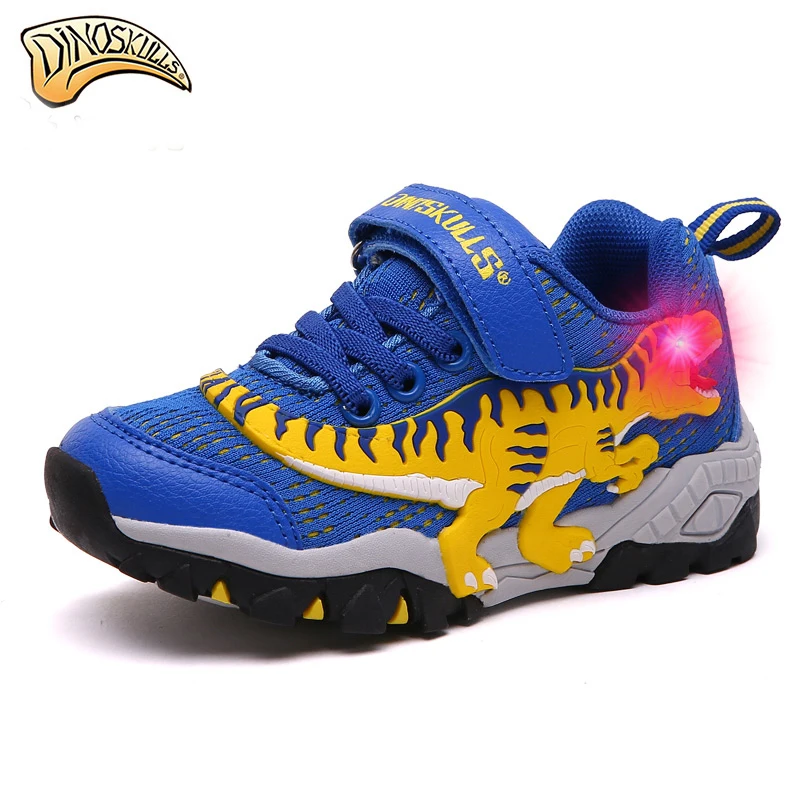 

Dinoskulls Children's Glowing Sneakers Boy Led Light Up Shoes Sneakers Kids Sport Running Breathable Shoes zapatillas con luces