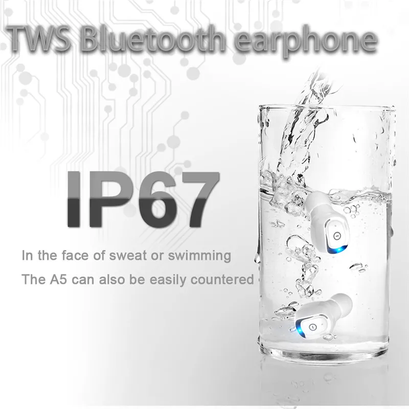 Наушники вкладыши HAAYOT TWS миниатюрные беспроводные Bluetooth наушники с микрофоном 2000