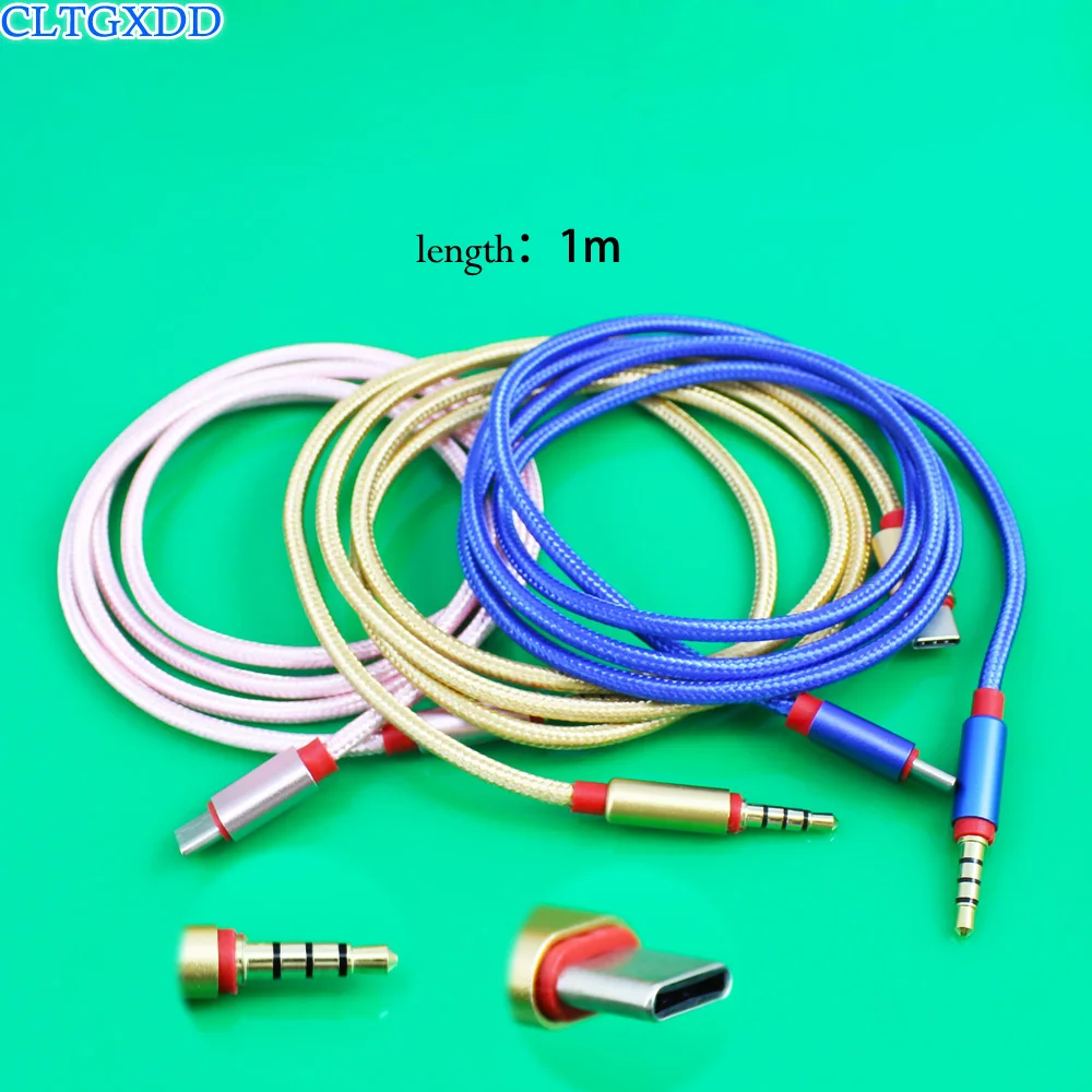 Cltgxdd 1 м USB3.1 Type C до 3 5 мм Мужские наушники стерео автомобиль AUX Bluetooth аудио кабель