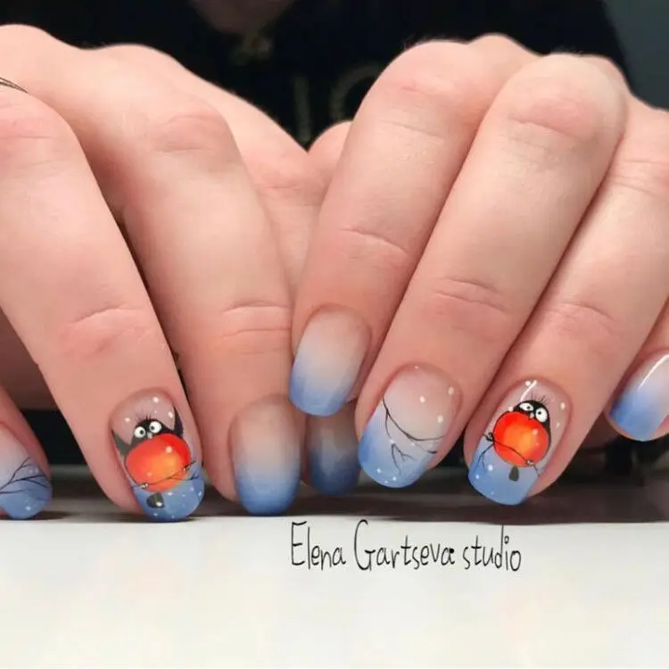 Новая серия Snegirami наклейки для ногтей s Fly Snegiri Bird наклейки для ногтей наклейки для маникюра 1 шт