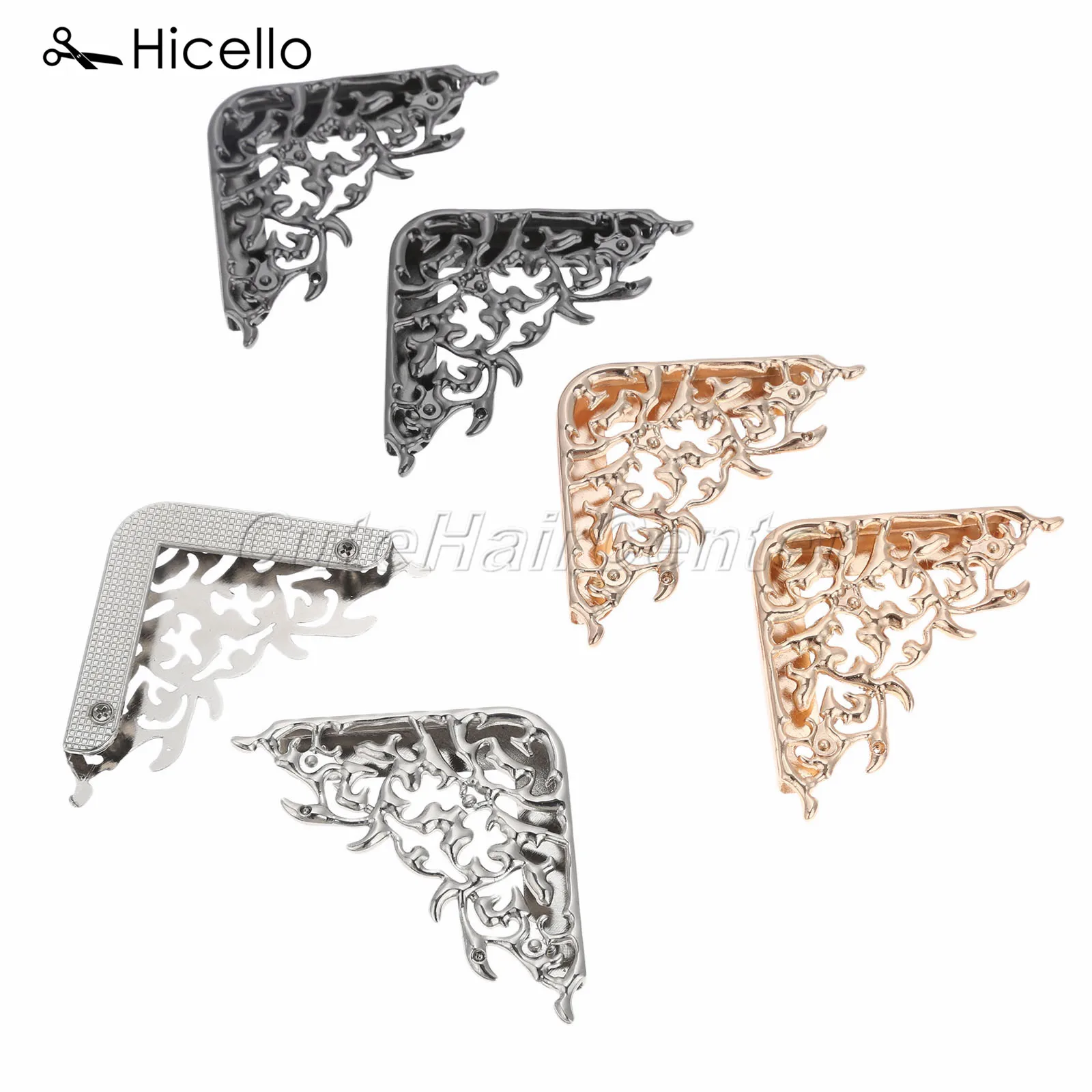 2 шт. Угловое украшение металлическая сумка зажим для краев фиксированная пряжка