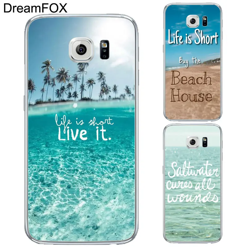 DREAMFOX L235 Sea Ocean Soft TPU Silicone Cover For Samsung Galaxy S5 S6 S7 S8 S9 S10 S11 5G S11E S10E Lite Edge Plus Case |