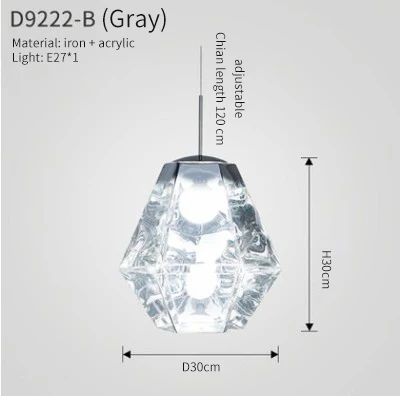 Скандинавская светодиодная Подвесная лампа креативная индивидуальность современная, в виде стекляного шара подвесная панель освещения прикроватная лампа для спальни - Цвет корпуса: Черный