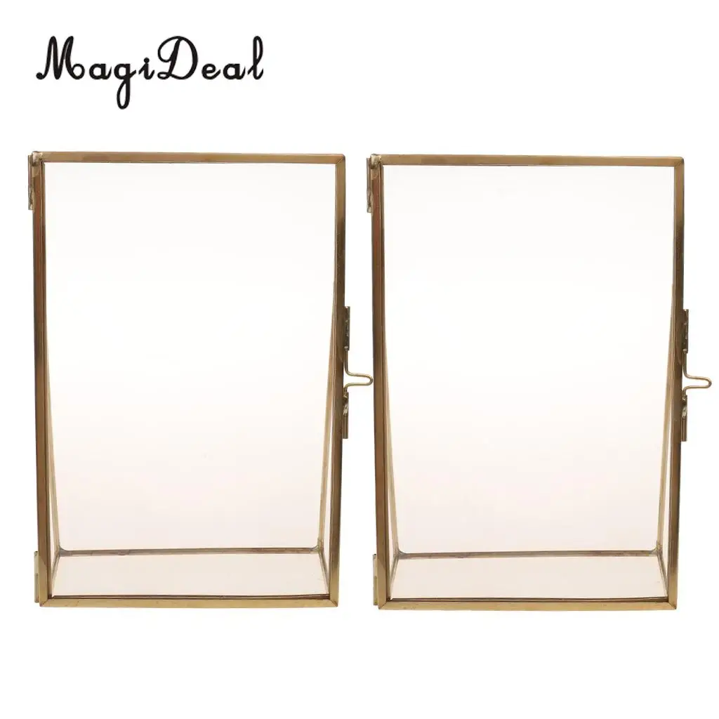 2 шт./компл. античное золото Стеклянная фоторамка портрет украшение для дома|photo