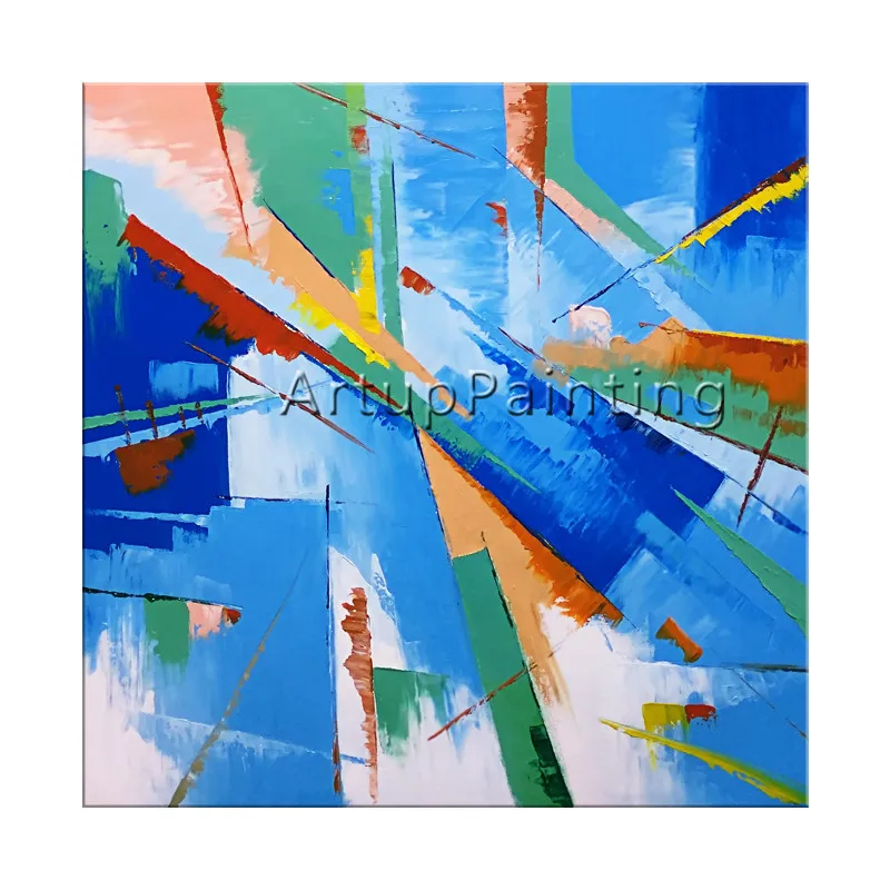 Hand painted canvas oil paintings Cheap large modern abstract painting wall decor Art pictures for bedroom2 | Дом и сад