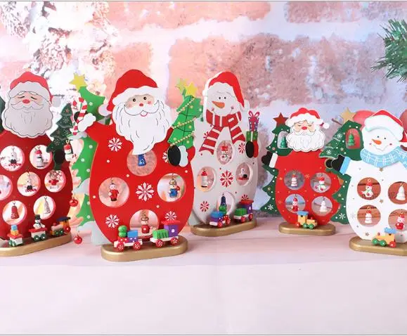 Деревянные рождественские украшения navidad decoraciones Рождественский подарок 2017 envio
