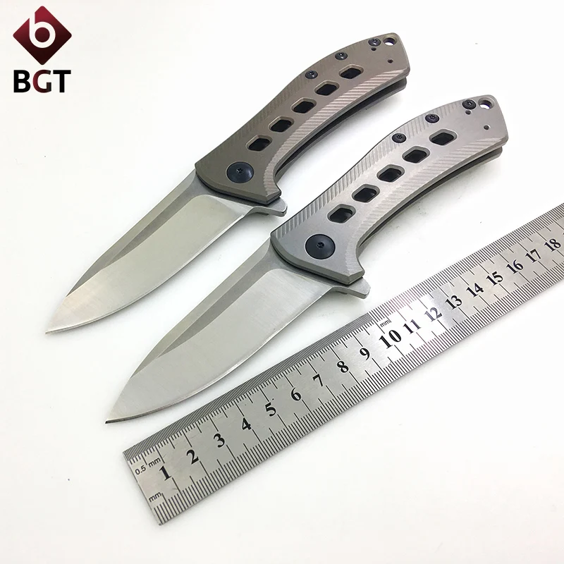 Охотничий карманный складной нож BGT 0801 M390 стальная титановая ручка тактические