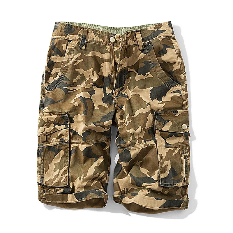 Men Sweat Shorts Camouflage Cargo Summer Cotton Short Pants Knee Length Male Fashion Clothing 2019 Wholesale 10PCS | Мужская одежда
