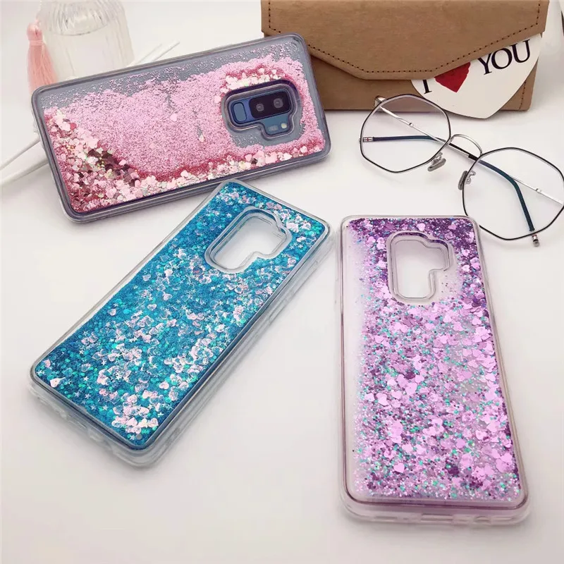 Чехол для Samsung Galaxy S7 Edge S8 S9 S10 Plus S10E E чехол с динамическим жидким блеском и зыбучим