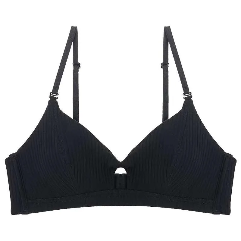 Хлопковый комплект нижнего белья модный полосатый с бюстгальтером благородный