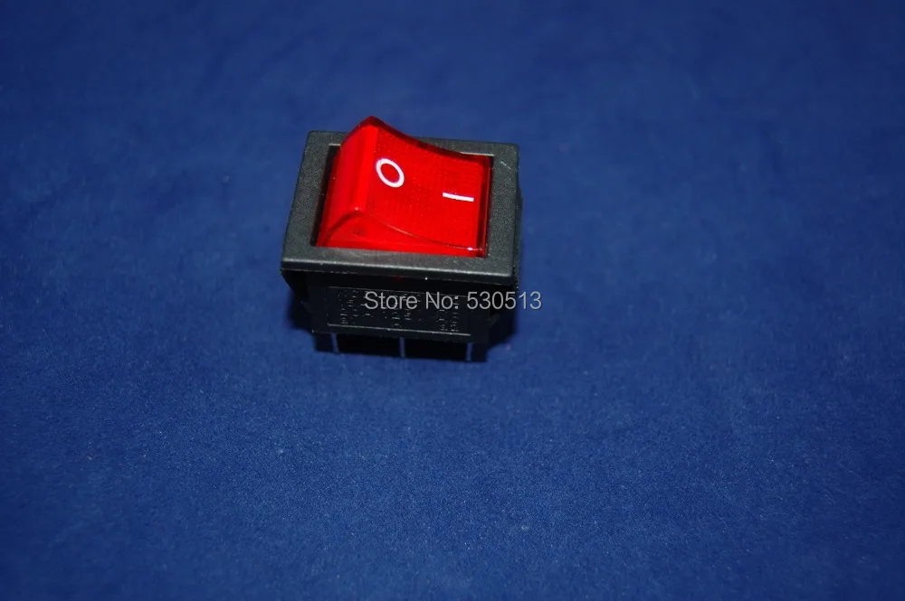 Лот из 5 шт. красный световой 2 позиционный клавишный переключатель 6 Pin 12V AC/DC лодки