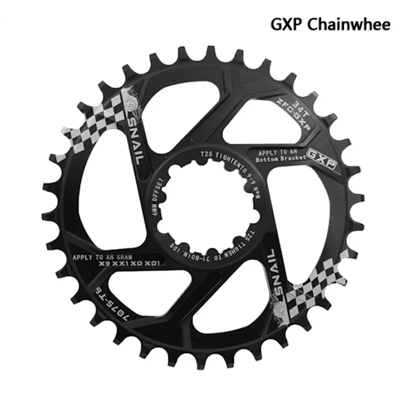 Улитка велосипедная цепь 30T 32T 34T 7075 CNC узкая широкая для Sram GXP XX1 X9 XO X01 AL офсетная 6