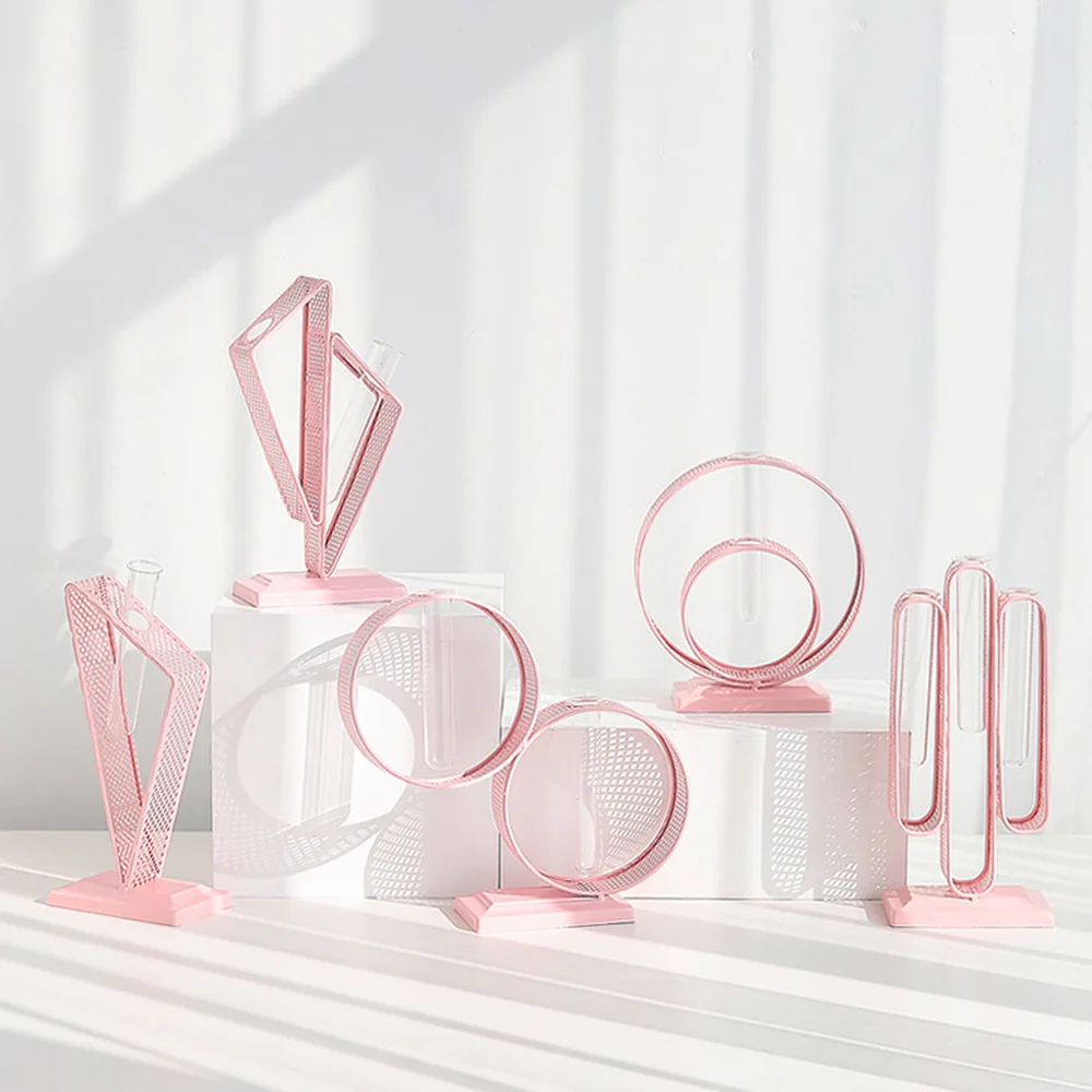 Ins в скандинавском стиле стеклянная пробирка железная художественная ваза