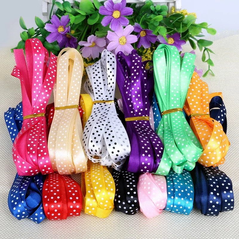 Лента из полиэстера и сатина 5 ярдов 10 мм для украшения свадебной вечеринки