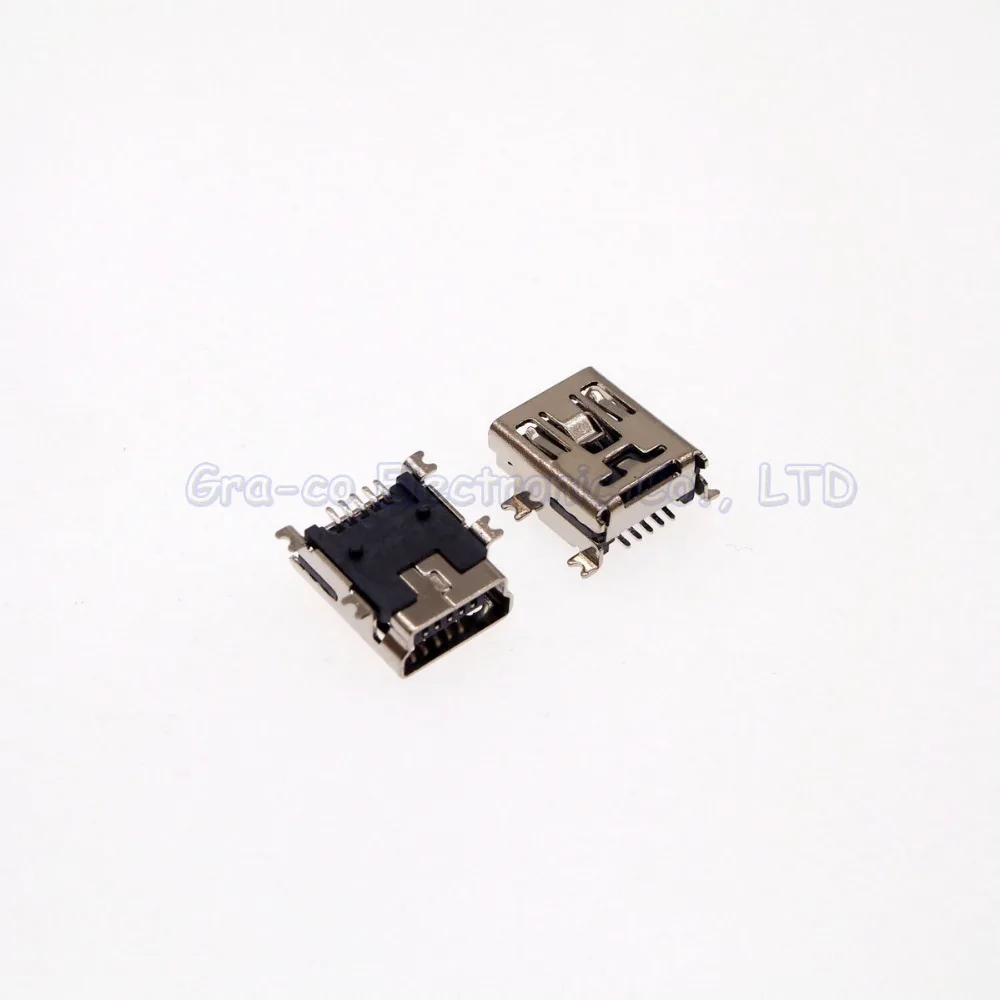 20 шт. 5P мини USB разъем гнездо 180 градусов 4 SMT ноги порт|connector copper|connector jackconnector tyco |