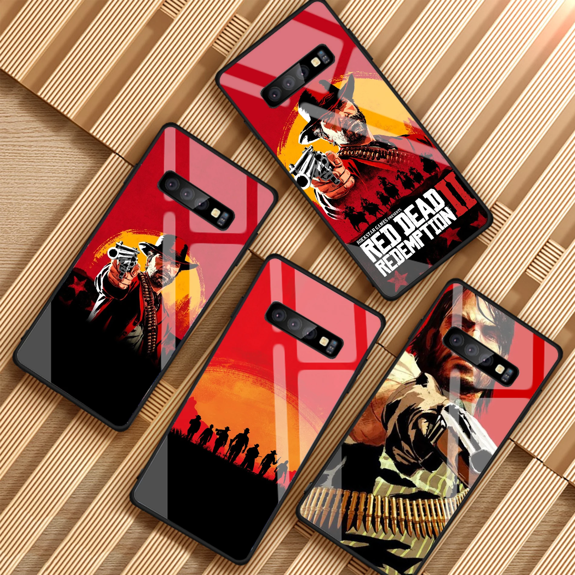 Популярные Красные Dead Redemption 2 чехол для телефона из закаленного стекла Samsung Galaxy S8
