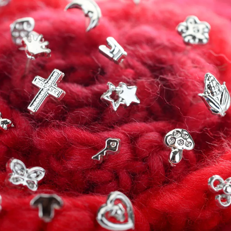 Серьги гвоздики женские аллергические серебристые 24 пары/Корд|24 pairs|fashion stud
