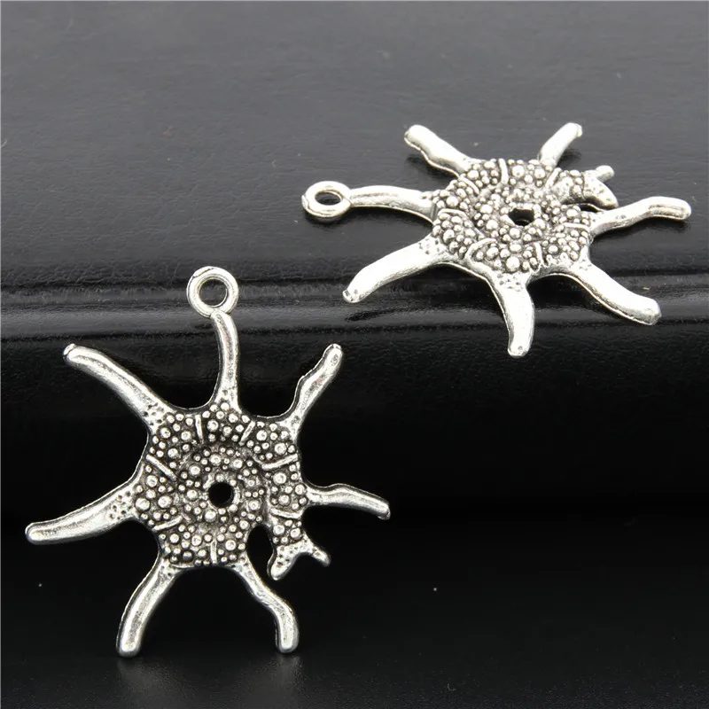 5 шт. подвеска в виде звезды серебристого цвета|Шармы| |