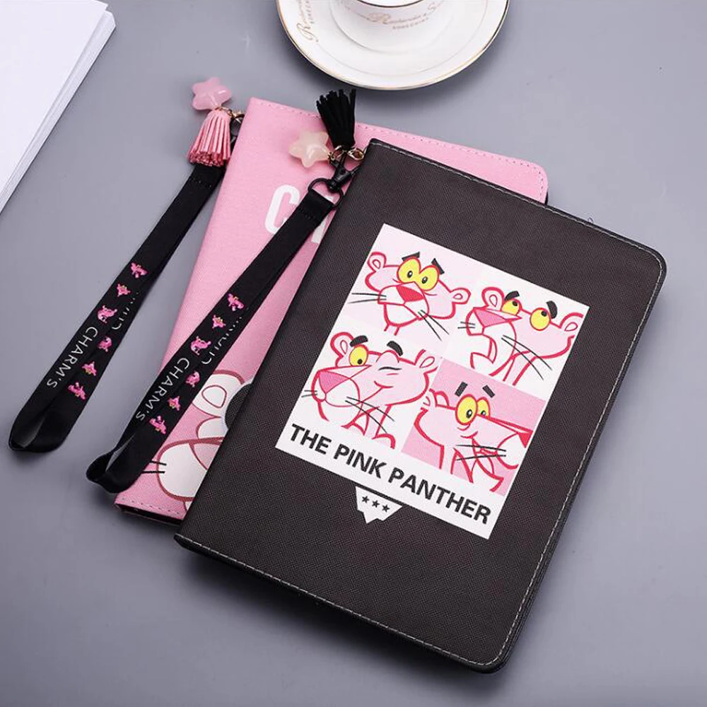 ETHALA Pink Panther Case 9.7'' For iPad mini Awakeup PU Hard Cover Tablet with Stand Holder Shockproof Shell for ipad 2 3 4 |