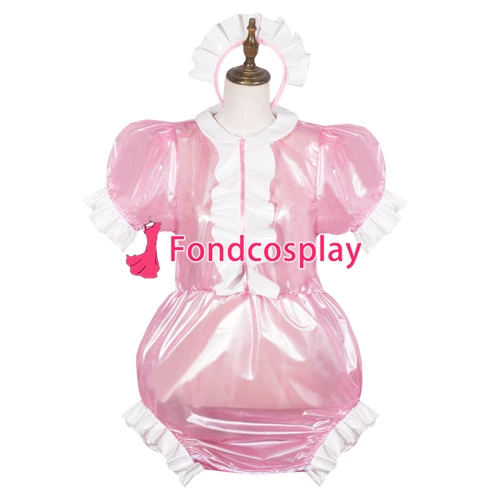 Горничная Сисси комбинезон ПВХ Запираемая униформа для косплея Сделано на заказ