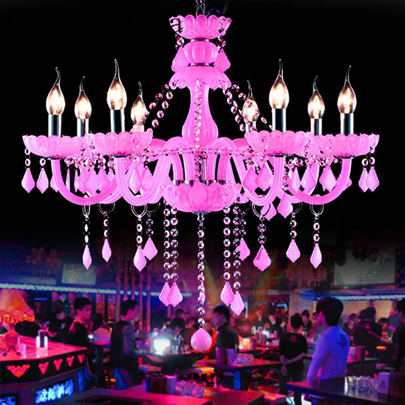 Хрустальная люстра французского цвета лампа свеча для бара спальни магазина