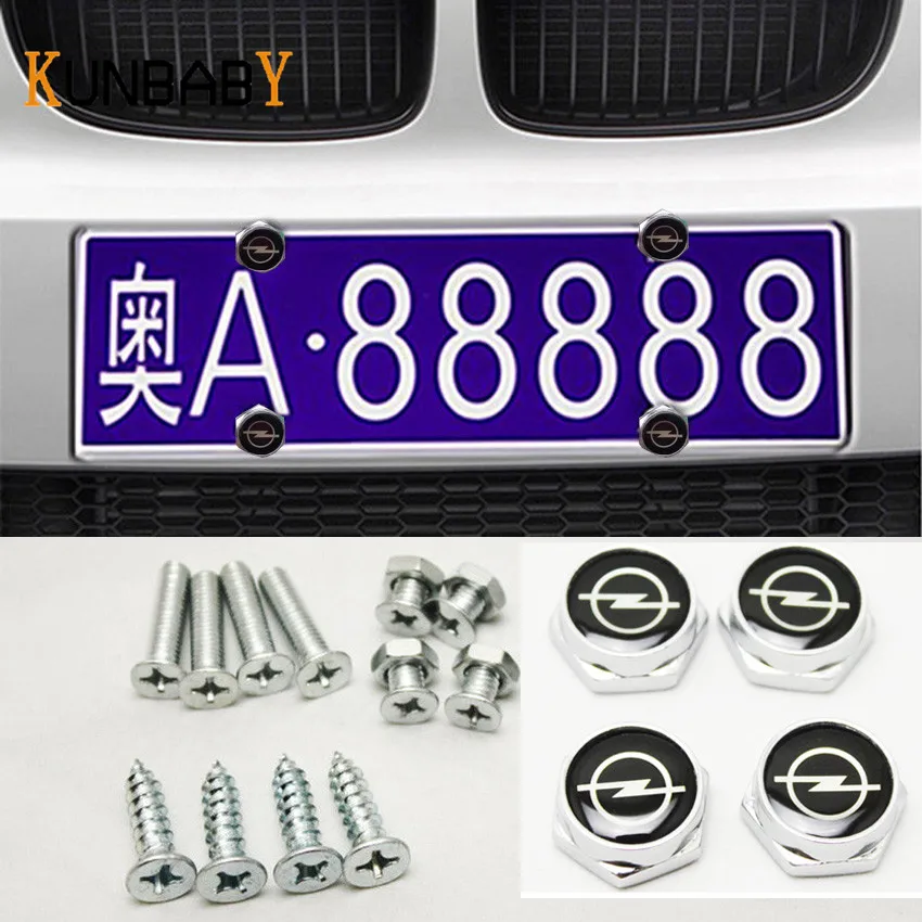 4 шт. хромированные болты для рамки номерного знака Opel Astra Corsa Insignia|license plate frame|plate