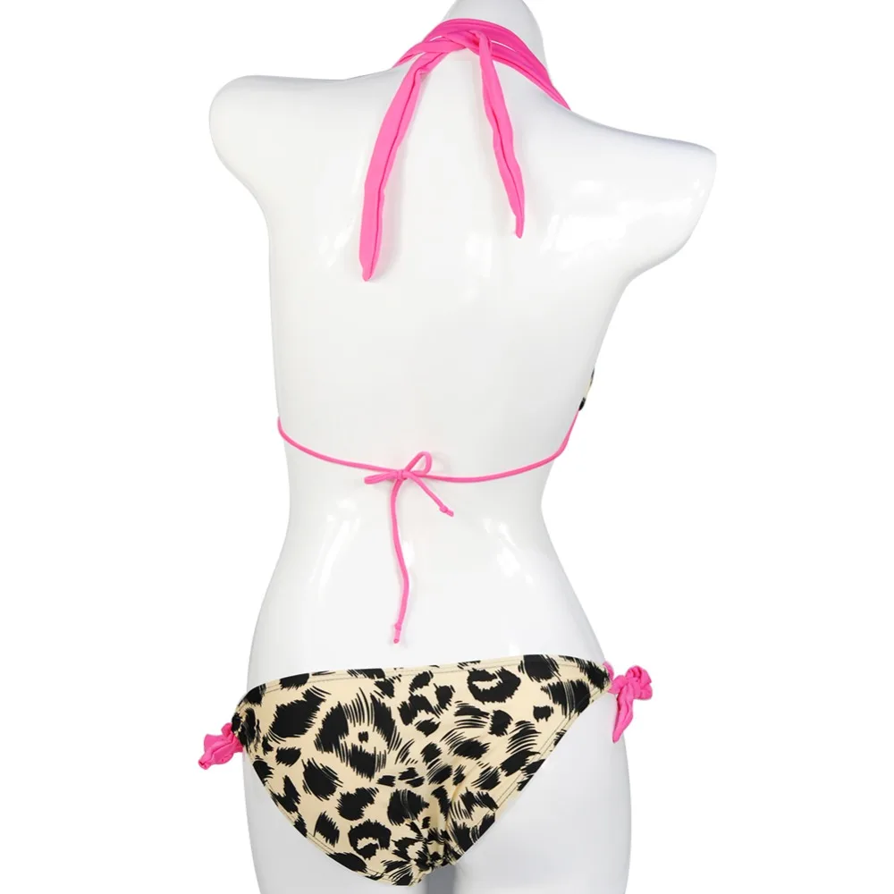 Bikini 2019 Woman Leopard Bandage Swimwear Women's Two-Piece Swimsuit Micro Set Push Up Thong Biquini Female Bathing Suit |