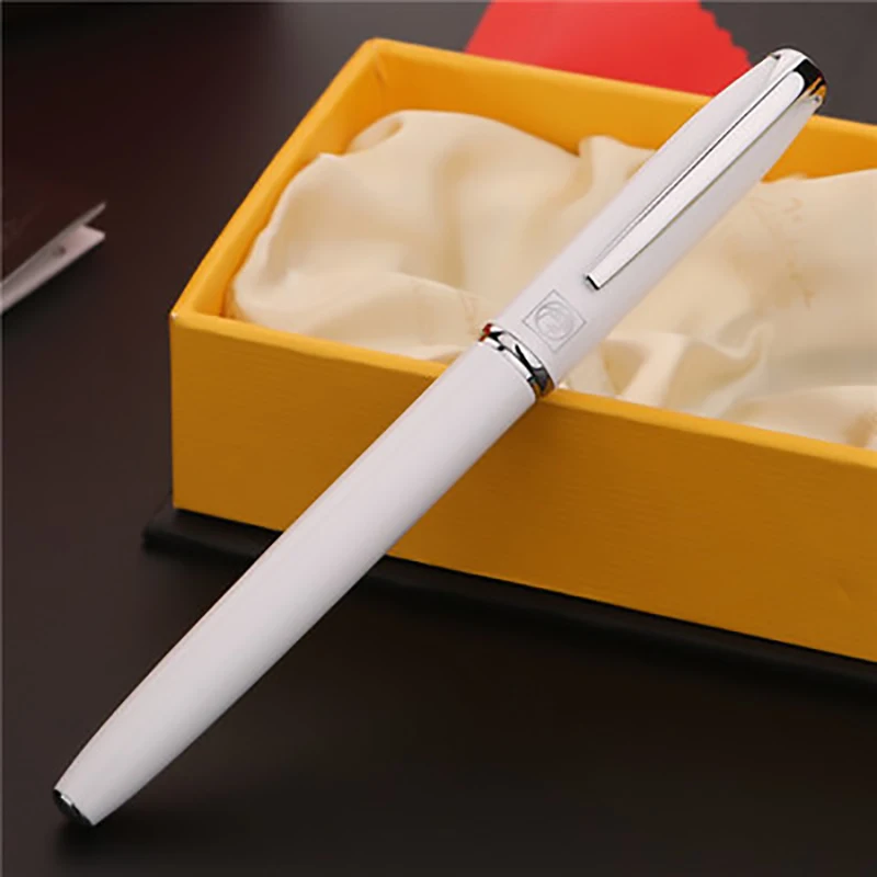 White with Box ПИКАССО 916 Malage модная Pimio элегантная перьевая ручка EF/F перьевая Классическая Ручка для письма и оригинальная подарочная коробка для офиса и бизнеса - Цвет: White with Box