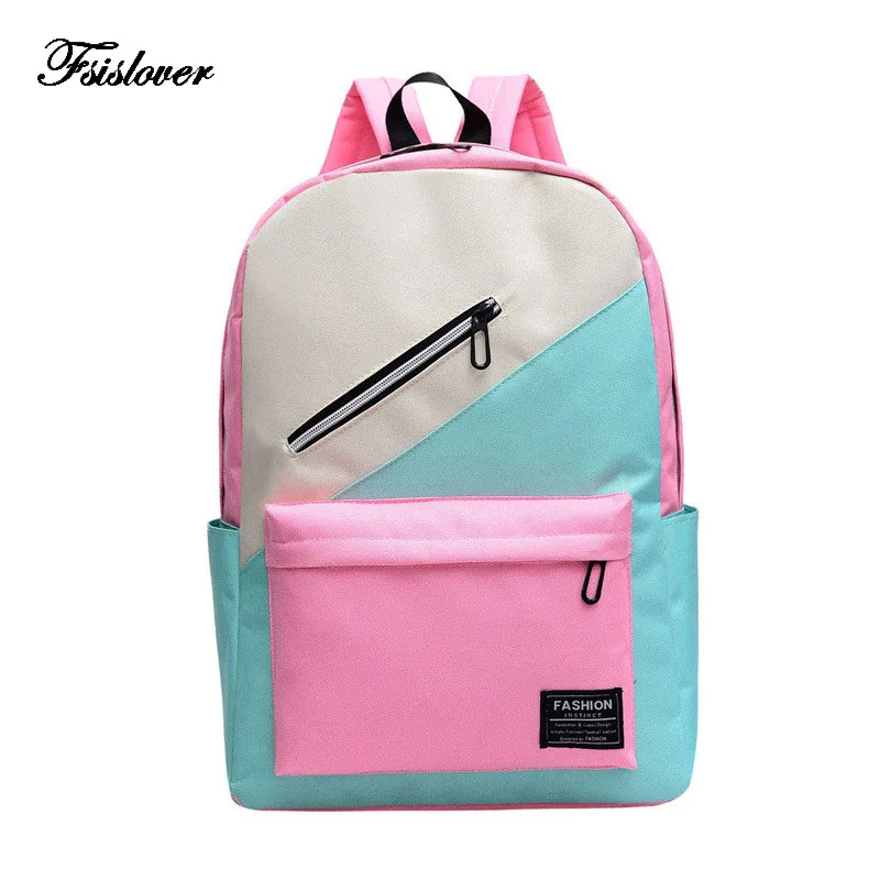 Женский рюкзак в стиле пэчворк FSISLOVER повседневный школьный 2019|Женские рюкзаки| |