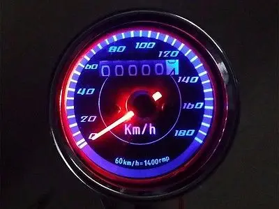 Светодиодный Мотоцикл Тахометр измеритель частоты вращения + одометр спидометр