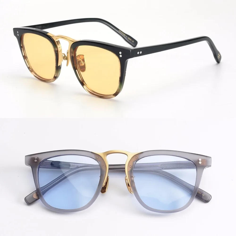 Солнцезащитные очки в оправе из ацетата и титана